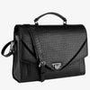 borsa lavoro pelle nera coco con luce